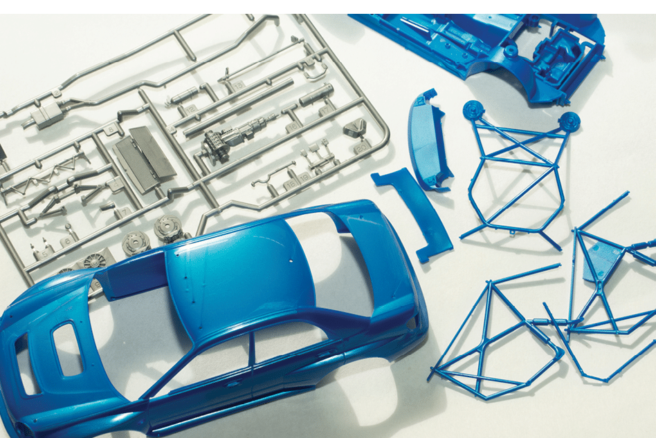 Assemble a car plastic model