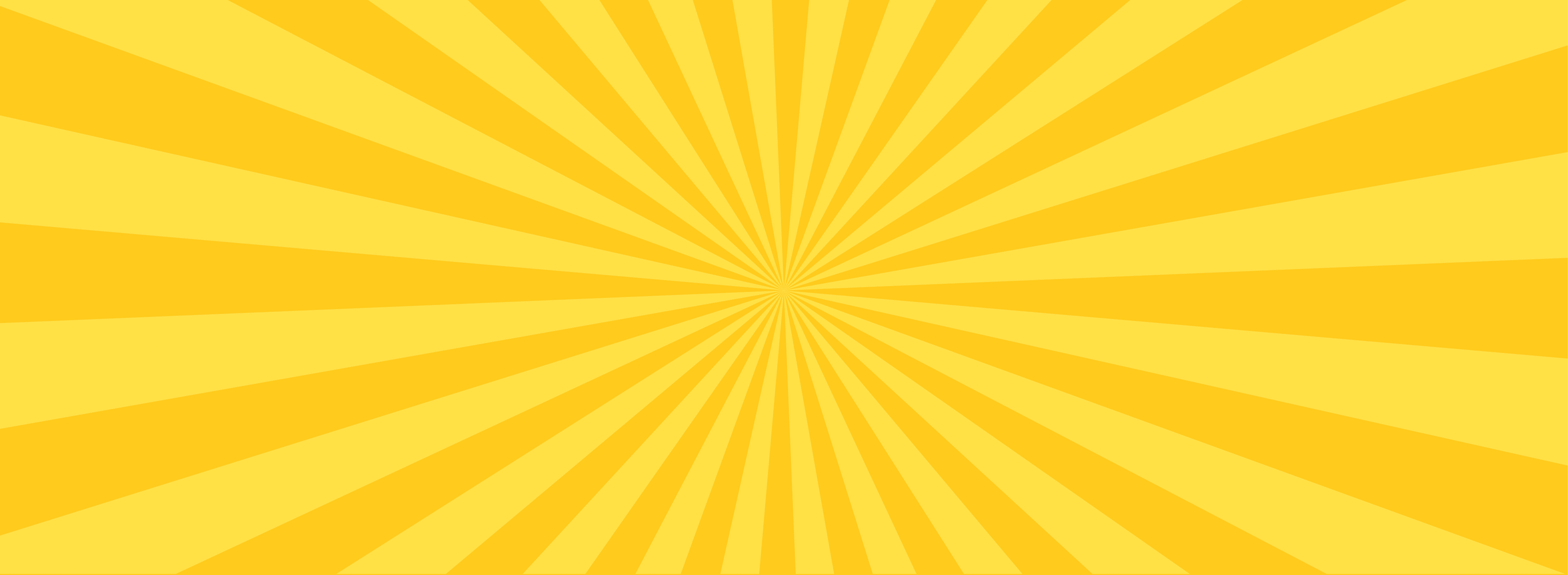 Yellow banner with Sun rays, lines background, light